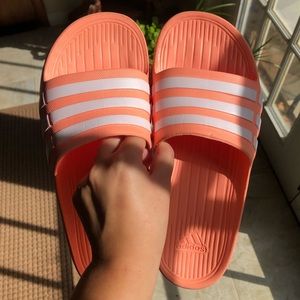 Used Pink Adidas Slides In Great Condition!